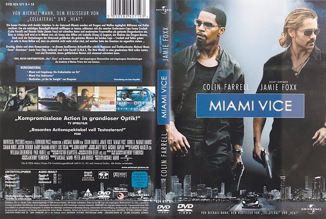 Miami Vice german dvd cover