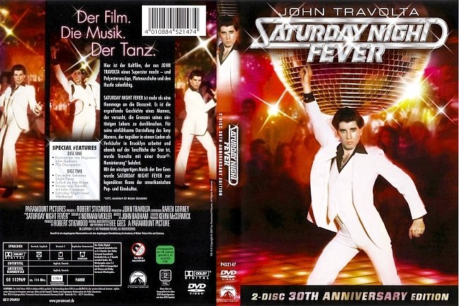 Saturday Night Fever John Travolta german dvd cover