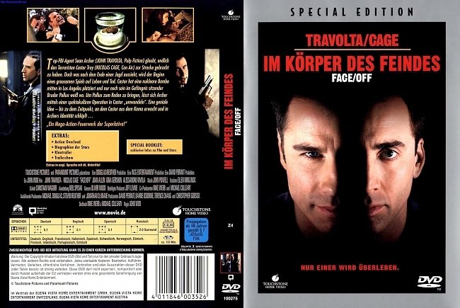 Face Off Im Koerper des Feindes cover Free DVD Cover deutsch