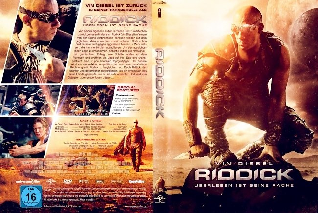 Riddick Ueberleben ist seine Rache german dvd cover