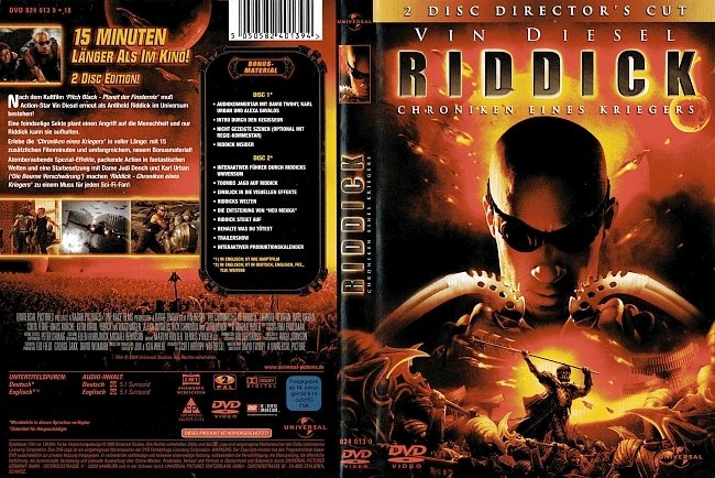 Riddick Chroniken eines Kriegers 1 german dvd cover
