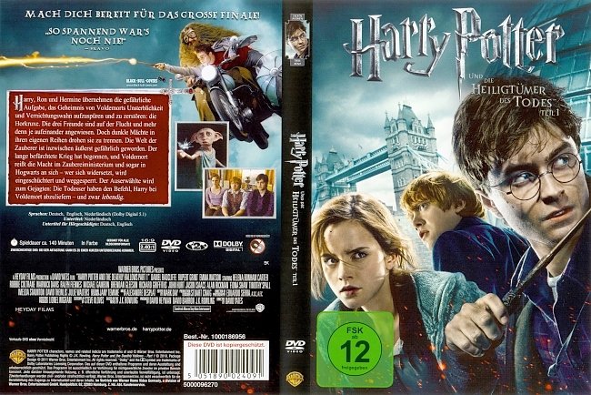 Harry Potter und die Heiligtumer des Todes Teil 1 DVD Deutsch dvd cover german