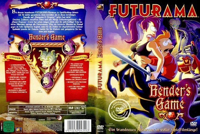 Futurama Benders Game Free DVD Cover deutsch
