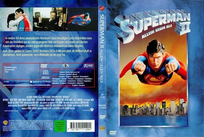 Superman 2 Allein gegen alle dvd cover german