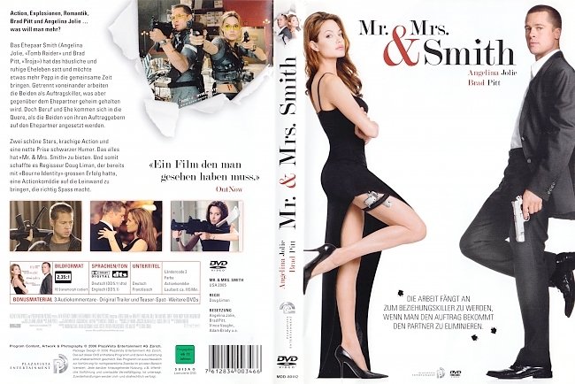 Mr and Mrs Smith Pitt Jolie german dvd cover