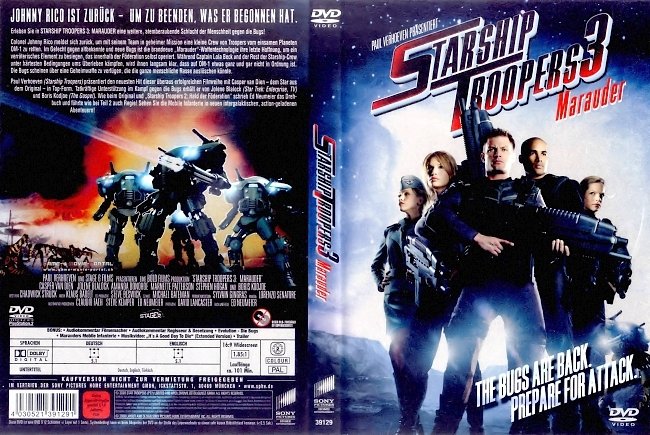 Starship Troopers 3 Marauder german dvd cover