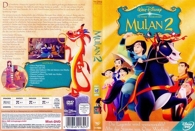Mulan 2 german dvd cover