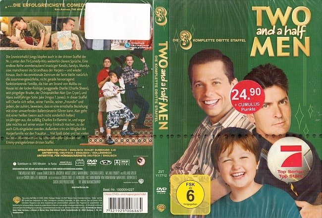 Two And A Half Men Staffel 3 Season 3 Deutsch Cover German DVD S03 Mein cooler Onkel Charlie german dvd cover
