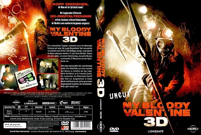 My Bloody Valentine 3D german dvd cover