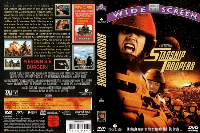 Starship Troopers 1 german dvd cover