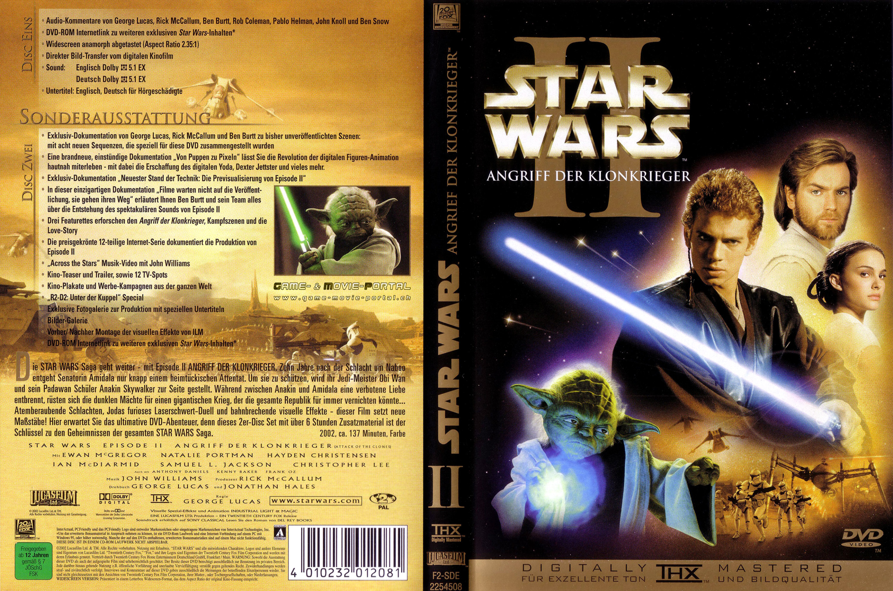 Star Wars Episode 2 Angriff der Klonkrieger german dvd cover | German