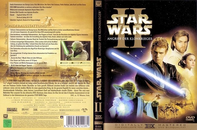 Star Wars Episode 2 Angriff der Klonkrieger german dvd cover