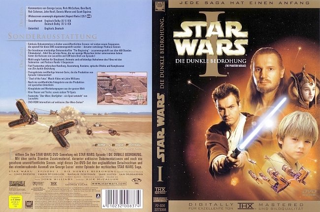 Star Wars Episode 1 Eine dunkle Bedrohung german dvd cover