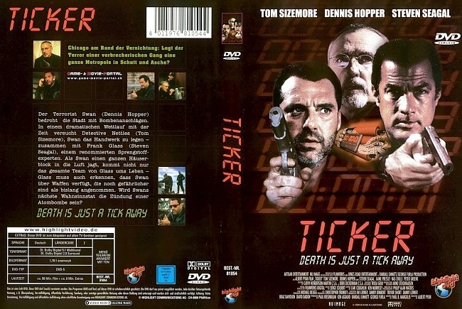 Ticker Steven Seagal german dvd cover