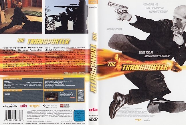 The Transporter Jason Statham german dvd cover