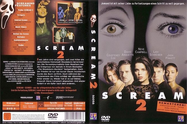 Scream 2 german dvd cover