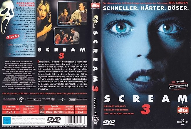 Scream 3 dvd cover german
