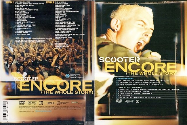 Scooter Encore The Whole Story german dvd cover
