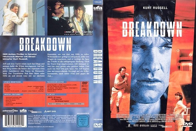 Breakdown Kurt Russell Jonathan Mostow DVD-Cover deutsch