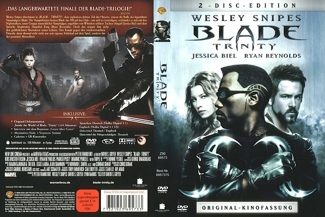 Blade 3 Trinity DVD-Cover deutsch