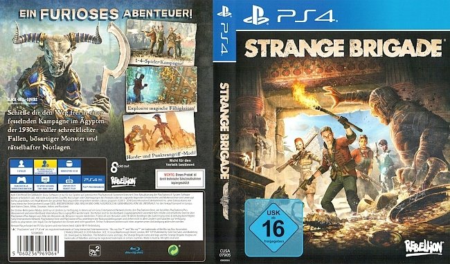 Strange Brigade PS4 Cover German Deutsch german ps4 cover