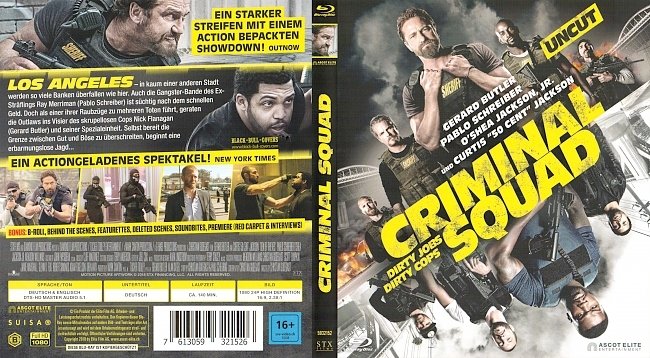 Criminal Squad Cover Deutsch German Gerard Butler german blu ray cover