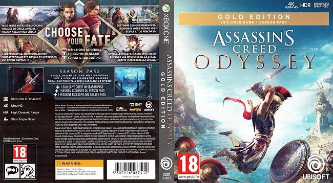 Assassins Creed Odyssey Xbox One Cover Deutsch German german xbox one cover