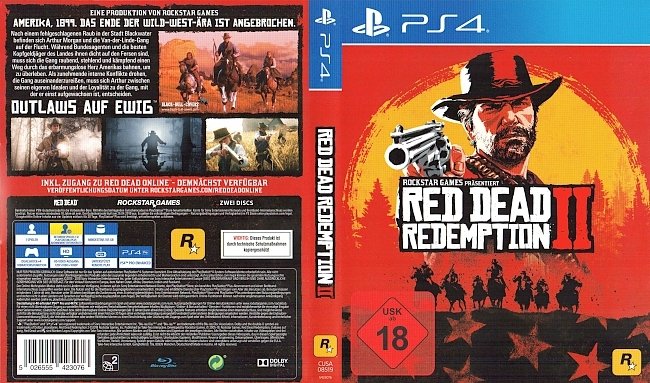 Red Dead Redemption 2 Cover PS4 Deutsch German german ps4 cover