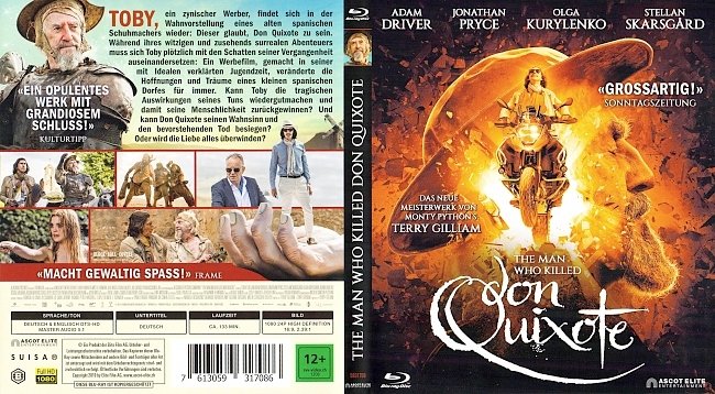 The Man who Killed Don Quixote Cover Deutsch German german blu ray cover