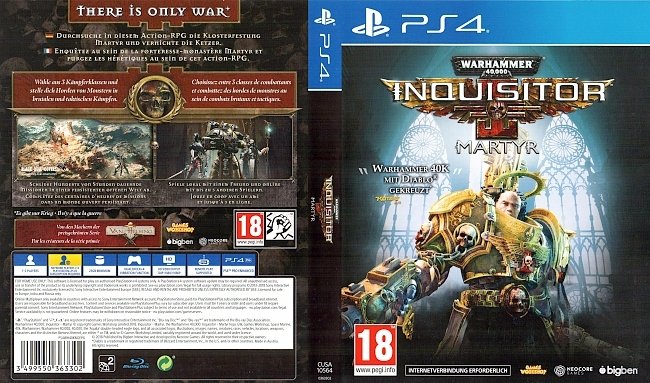 Warhammer 40000 Inquisitor Martyr Cover PS4 German Deutsch german ps4 cover
