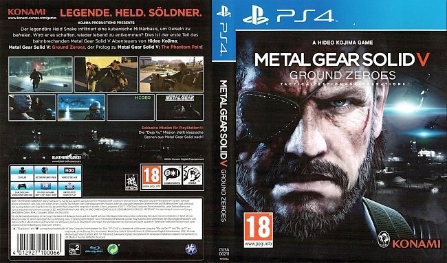 Metal Gear Solid 5 Ground Zeros Cover Deutsch German german ps4 cover