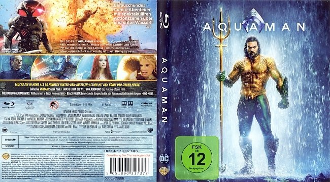 Aquaman Cover Blu ray Deutsch german blu ray cover