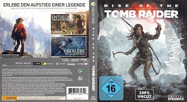 Rise of the Tomb Raider XBox One Cover German Deutsch GameMoviePortal german xbox one cover