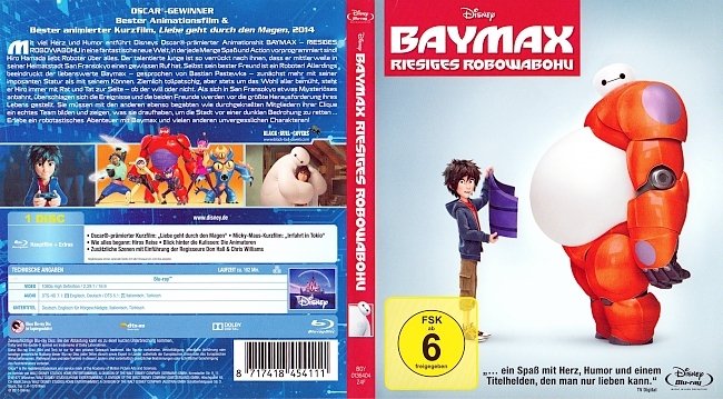 Baymax Riesiges Robowabohu Blu ray Cover 2D Deutsch german blu ray cover
