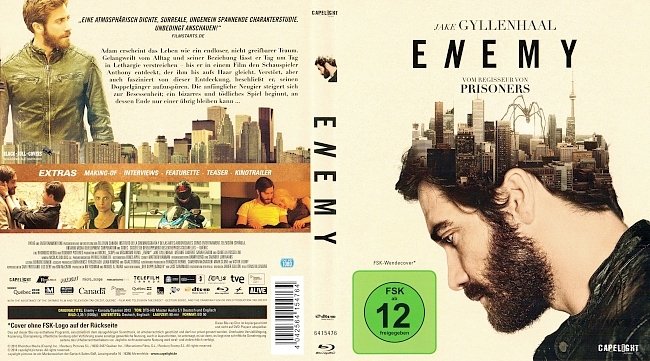 Enemy Jake Gyllenhaal Cover German Deutsch Blu ray german blu ray cover