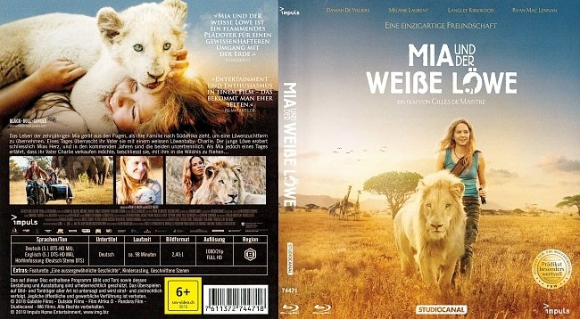 Mia und der weisse Loewe Cover Blu ray German Deutsch german blu ray cover