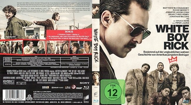 White Boy Rick Cover Blu ray BD Deutsch German Covers Movie Film german blu ray cover