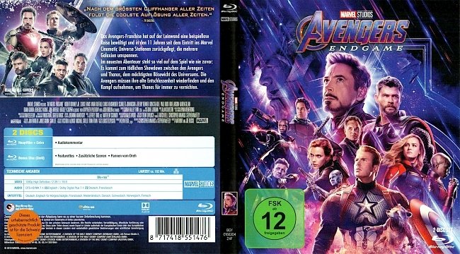 Avengers 4 Endgame Bluray Cover Deutsch German GameMoviePortal BlackBullCovers german blu ray cover