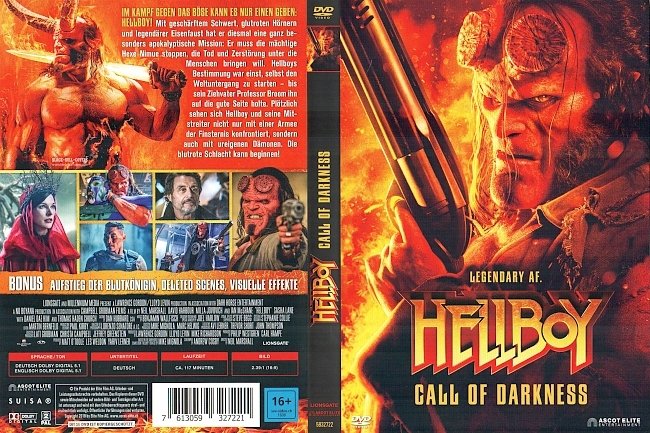 Hellboy Call of Darkness DVD Cover Deutsch German german dvd cover
