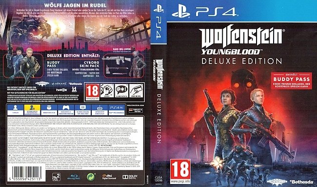 Wolfenstein Youngblood Cover PS4 Deutsch German german ps4 cover
