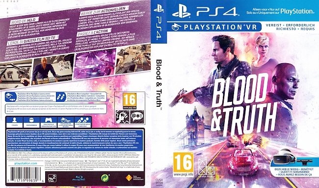 Blood and Truth Cover PS4 VR German Deutsch german ps4 cover