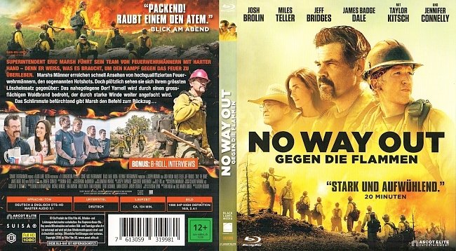 No Way Out Gegen die Flammen Cover Blu ray Deutsch German german blu ray cover