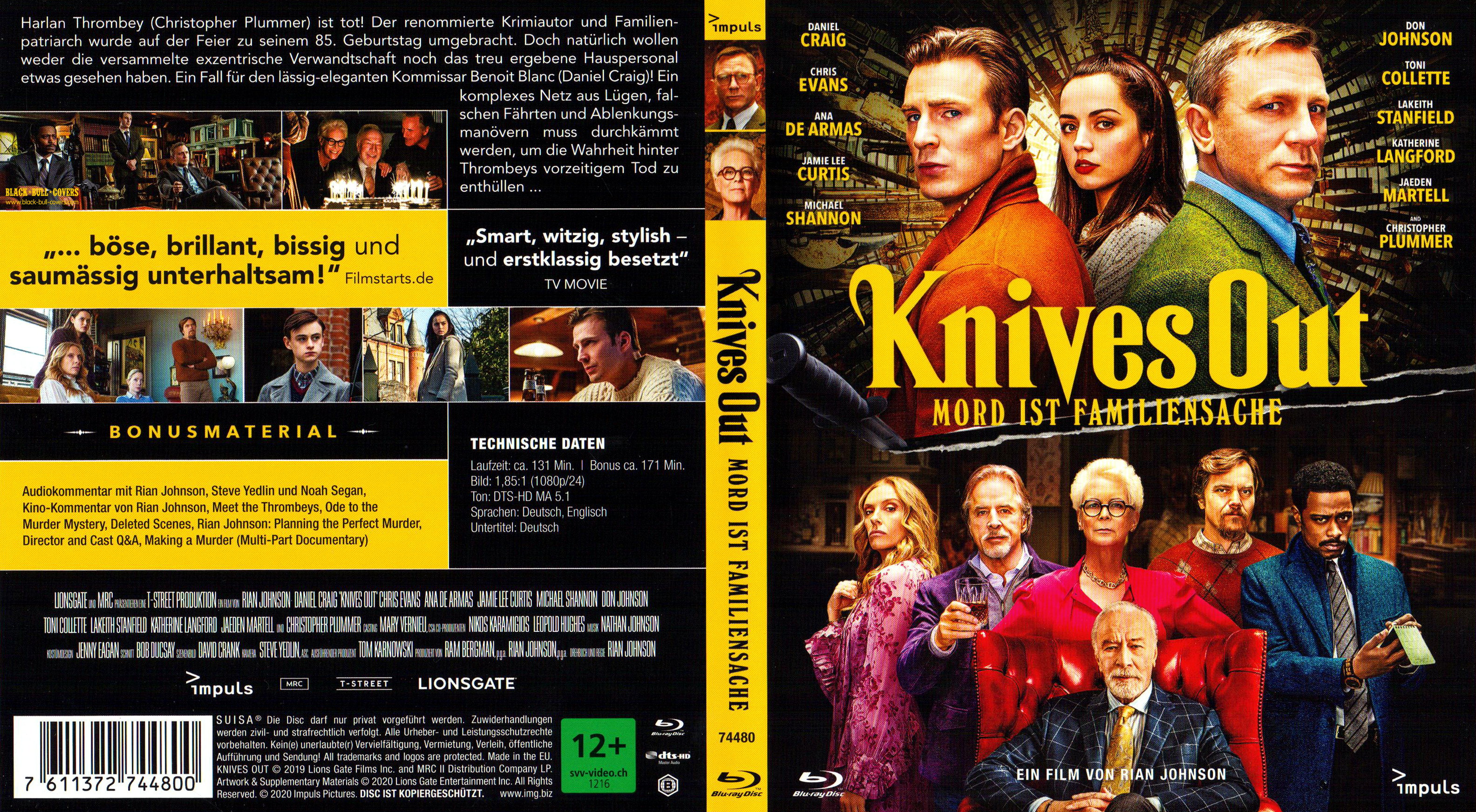 Knives Out Blu ray Cover German Deutsch german blu ray cover German DVD Cov...