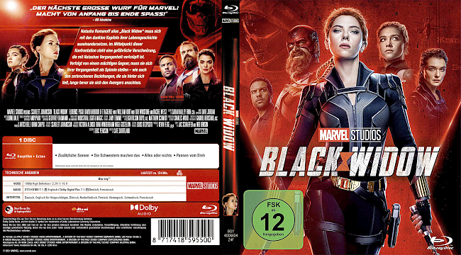 Black Widow Blu ray Cover Film Movie Marvel german blu ray cover
