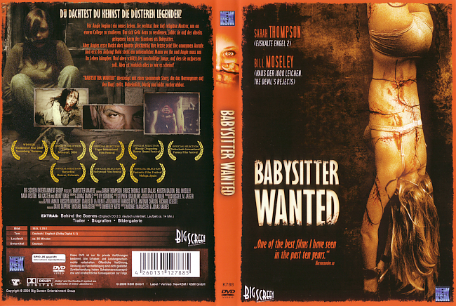 Babysitter Wanted DVD-Cover deutsch